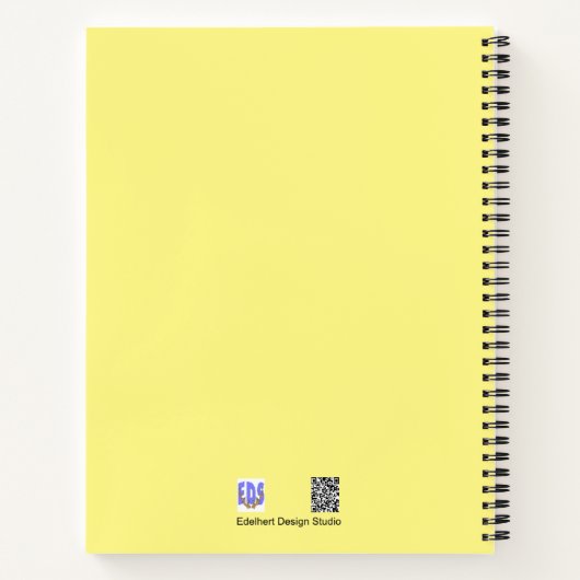 Shades of Blue Pattern narcissen Notitieboek (Achterkant)