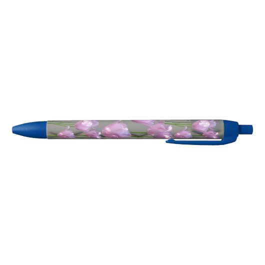 Shades of Blue Pattern Pink Tulips Pen (Bodem)