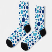 Shades of Blue Polka Dots Sokken (Links)