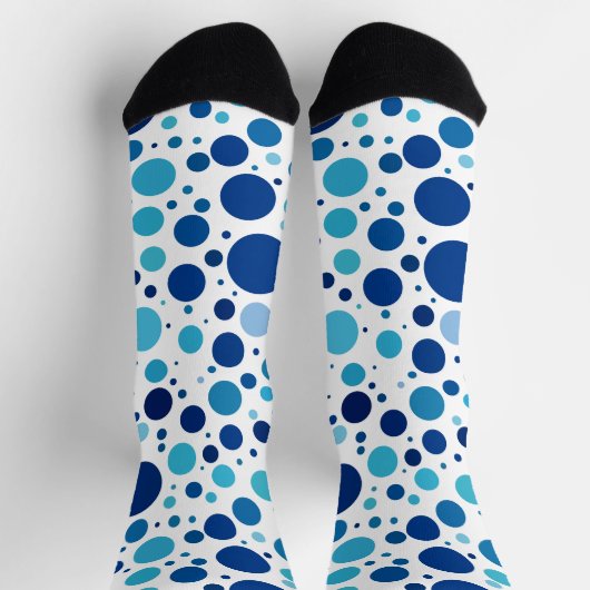 Shades of Blue Polka Dots Sokken (Top)