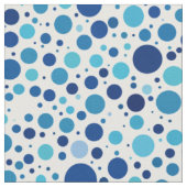 Shades of Blue Polka Dots Stof (Close Up)