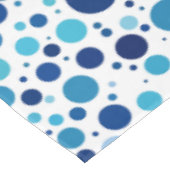 Shades of Blue Polka Dots Tafelkleed (Gekanteld)