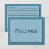 Shades of Blue Recipe Card Briefkaart (Voorkant / Achterkant)