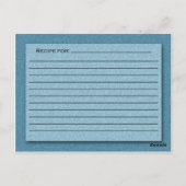 Shades of Blue Recipe Card Briefkaart (Achterkant)