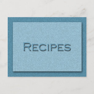 Shades of Blue Recipe Card Briefkaart