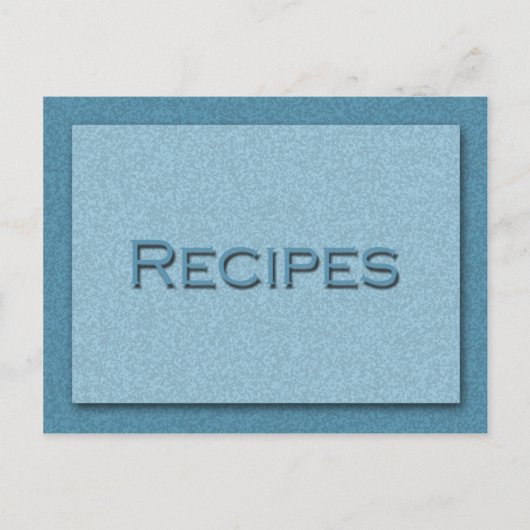 Shades of Blue Recipe Card Briefkaart (Voorkant)