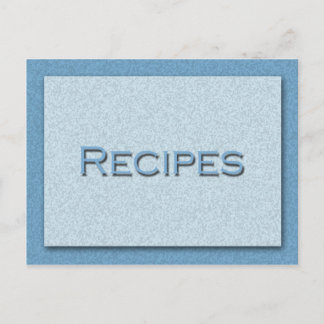 Shades of Blue Recipe Card Briefkaart