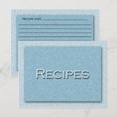 Shades of Blue Recipe Card Briefkaart (Voorkant / Achterkant)