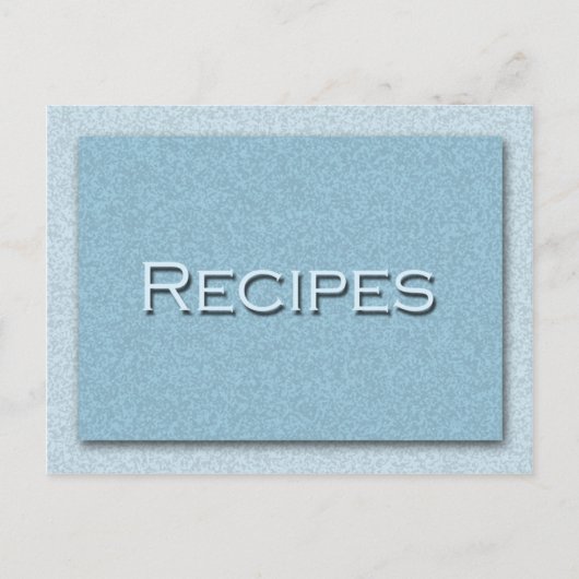 Shades of Blue Recipe Card Briefkaart (Voorkant)