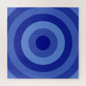 Shades of Blue Rings Jigzaag Puzzle Legpuzzel (Horizontaal)