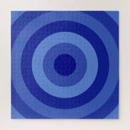 Shades of Blue Rings Jigzaag Puzzle Legpuzzel