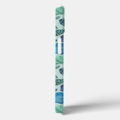 Shades of Blue Seashells and Starfish Pattern Case-Mate iPhone Case (Achterkant / Rechts)