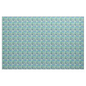 Shades of Blue Seashells and Starfish Pattern Stof (Yard (91,4 cm))
