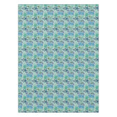 Shades of Blue Seashells and Starfish Pattern Tafelkleed (Voorkant)