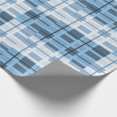 Shades of Blue Sophisticated Geometric Pattern Cadeaupapier (Hoek)