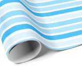 Shades of Blue Striped Gift Wrap Cadeaupapier (Rol Hoek)