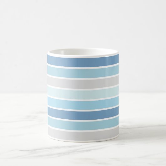 Shades of Blue Striped Koffiemok (Center)