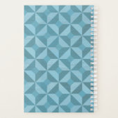 Shades of Blue Stylish Geometric Monogram Planner (Achterkant)