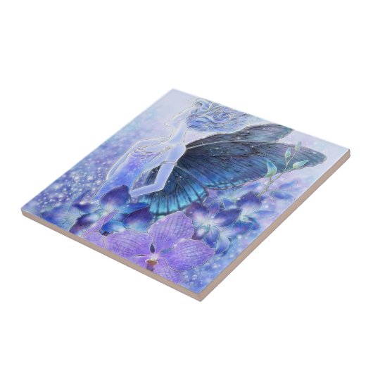 Shades of Blue Tile Tegeltje (Zijkant)