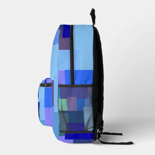 Shades Of Blue - uw monogram Bedrukte Rugzak (Rechts)