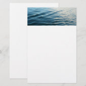 Shades of Blue Water Abstract Natuur Fotografie Briefpapier (Voorkant / Achterkant)
