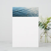 Shades of Blue Water Abstract Natuur Fotografie Briefpapier (Staand voorkant)