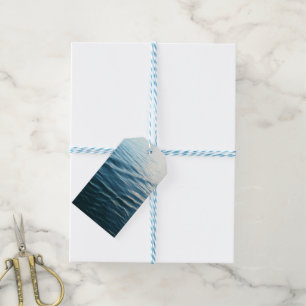 Shades of Blue Water Abstract Natuur Fotografie Cadeaulabel