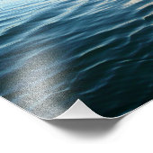 Shades of Blue Water Abstract Natuur Fotografie Foto Afdruk (Hoek)