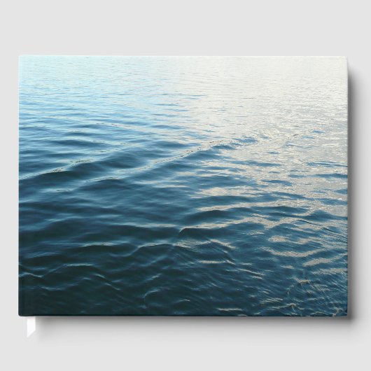 Shades of Blue Water Abstract Natuur Fotografie Gastenboek (Voorkant)