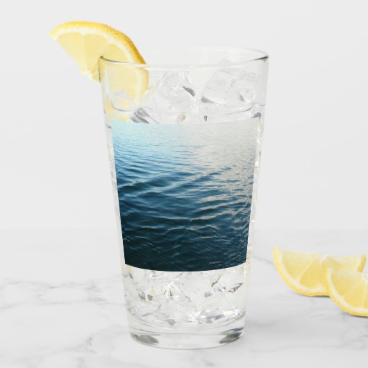 Shades of Blue Water Abstract Natuur Fotografie Glas (Voorkant ijs)