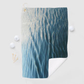 Shades of Blue Water Abstract Natuur Fotografie Golfhanddoek (Insitu)