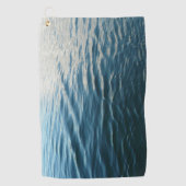Shades of Blue Water Abstract Natuur Fotografie Golfhanddoek (Voorkant)