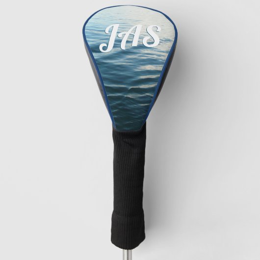 Shades of Blue Water Abstract Natuur Fotografie Golfheadcover (Voorkant)