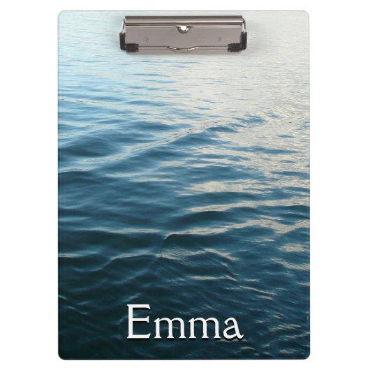Shades of Blue Water Abstract Natuur Fotografie Klembord (Voorkant)
