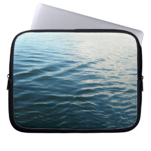 Shades of Blue Water Abstract Natuur Fotografie Laptop Sleeve