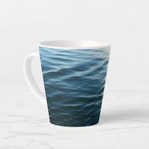 Shades of Blue Water Abstract Natuur Fotografie Latte Mok