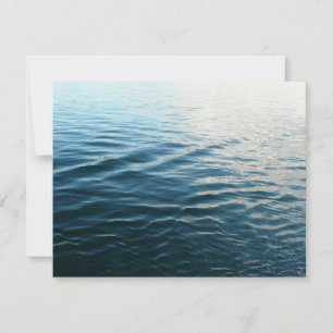 Shades of Blue Water Abstract Natuur Fotografie Notitiekaartje