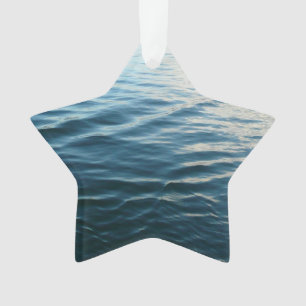 Shades of Blue Water Abstract Natuur Fotografie Ornament