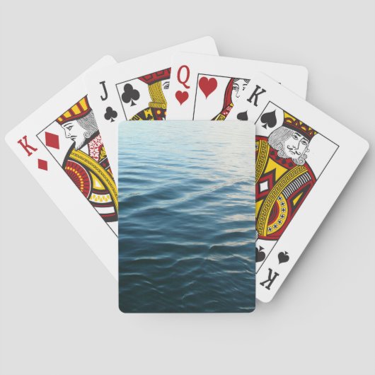 Shades of Blue Water Abstract Natuur Fotografie Pokerkaarten (Achterkant)