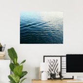 Shades of Blue Water Abstract Natuur Fotografie Poster (Thuiskantoor)