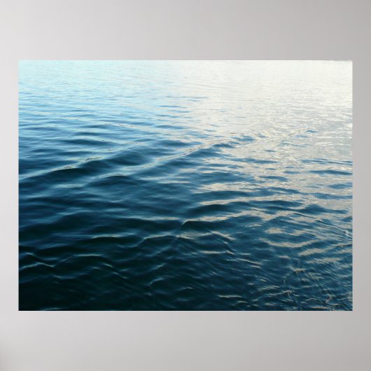 Shades of Blue Water Abstract Natuur Fotografie Poster (Voorkant)