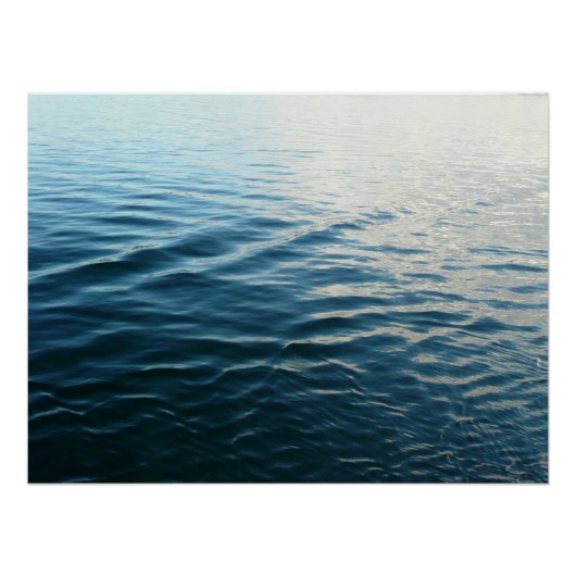 Shades of Blue Water Abstract Natuur Fotografie Poster (Voorkant)