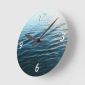 Shades of Blue Water Abstract Natuur Fotografie Ronde Klok (Hoek)