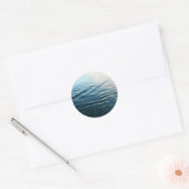 Shades of Blue Water Abstract Natuur Fotografie Ronde Sticker (Envelop)
