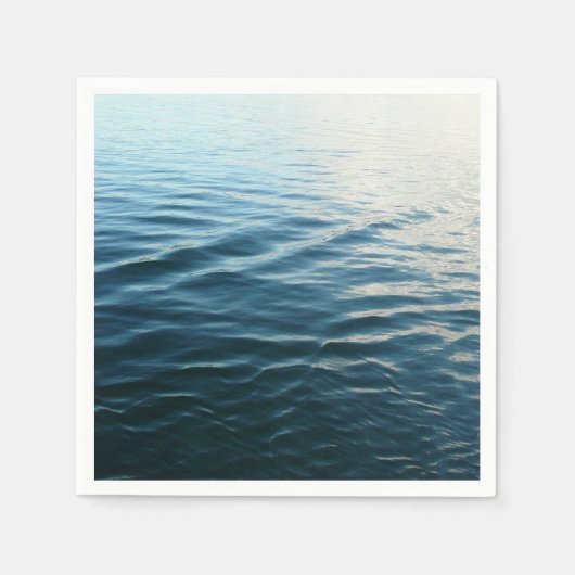 Shades of Blue Water Abstract Natuur Fotografie Servet (Voorkant)