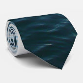 Shades of Blue Water Abstract Natuur Fotografie Stropdas (Opgerold)