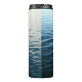 Shades of Blue Water Abstract Natuur Fotografie Thermosbeker (Achterkant)