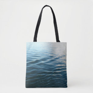 Shades of Blue Water Abstract Natuur Fotografie Tote Bag
