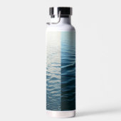 Shades of Blue Water Abstract Natuur Fotografie Waterfles (Rechts)