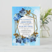 Shades of Blue Waterverf Confirmation-uitnodiging Kaart (Staand voorkant)